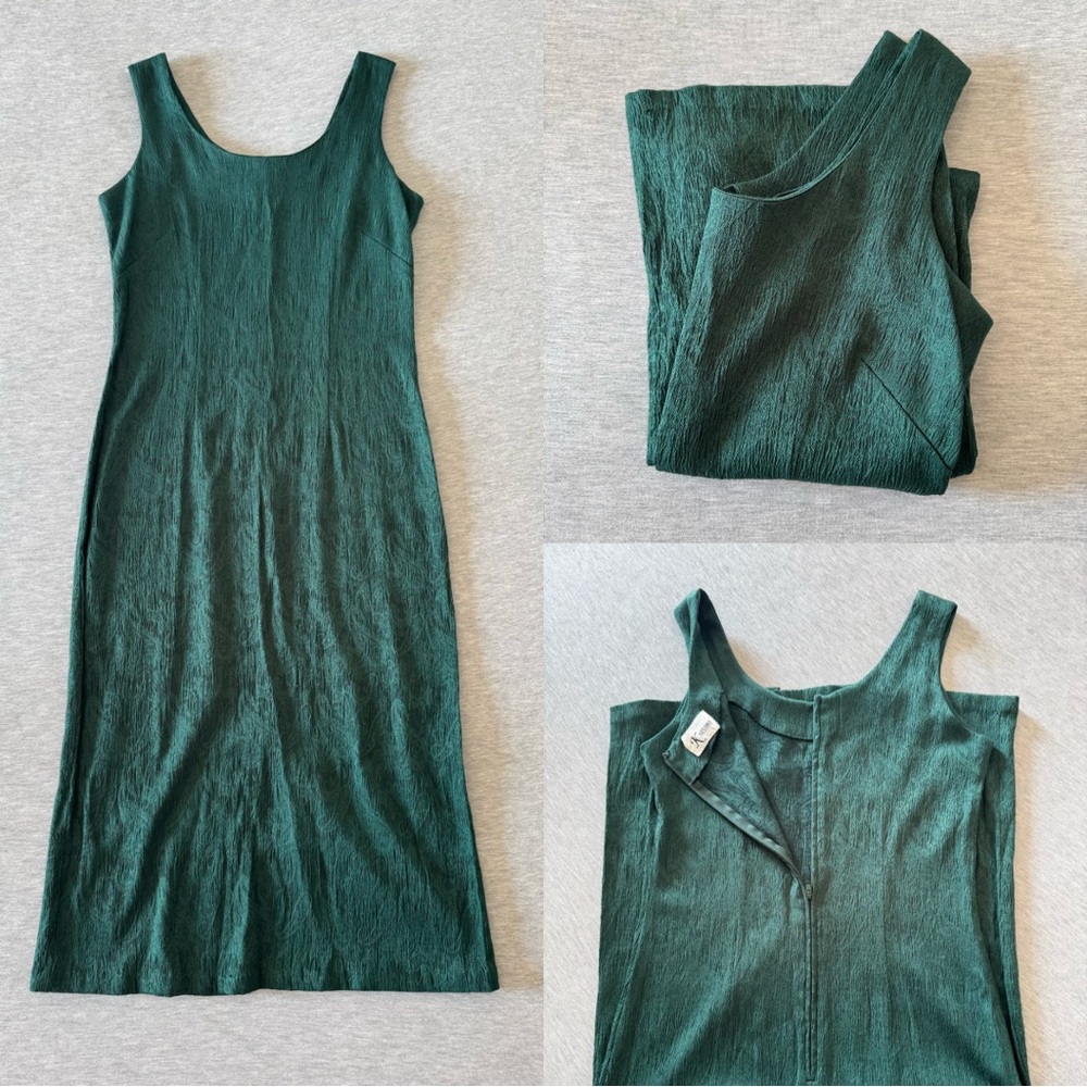 Green Sheath Dress - Vintage 90s party dress